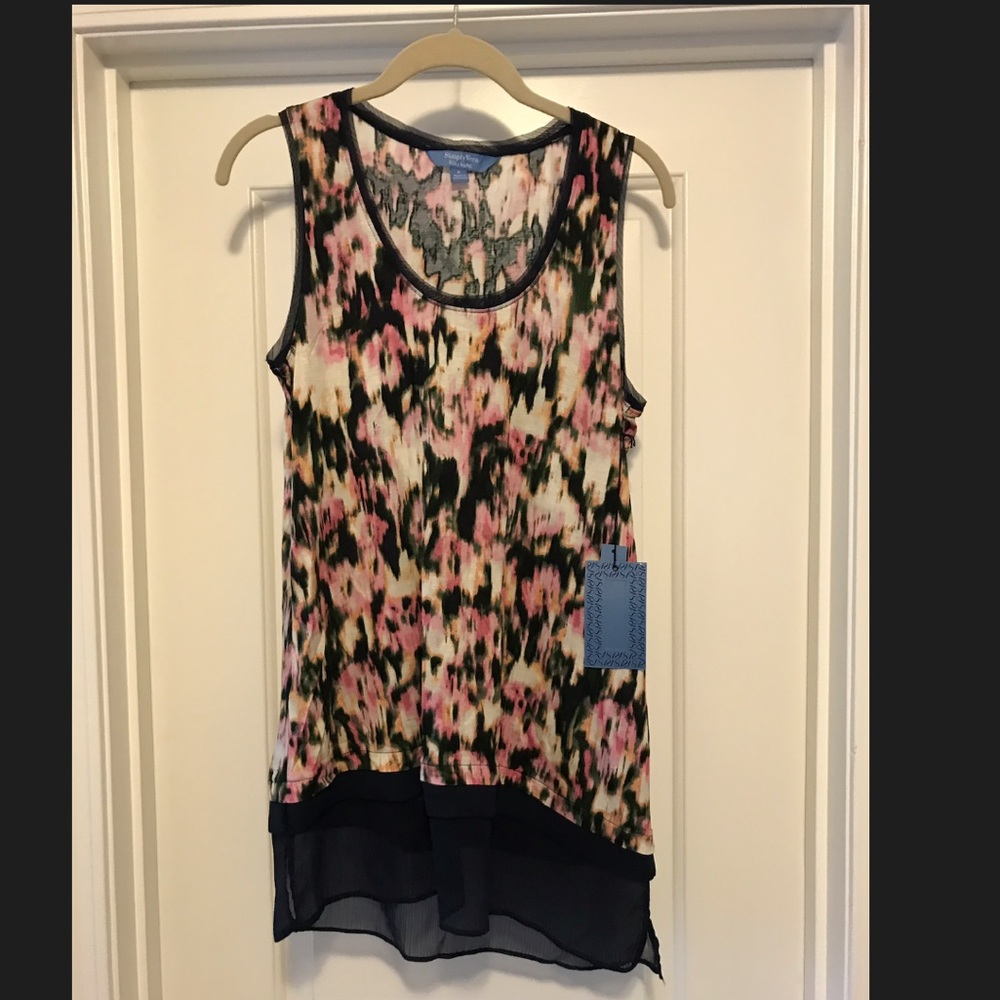 Vera Wang mixed media print tank